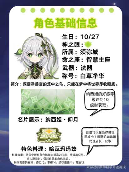 【原神】V5.1攻略 | 「白草净华」——纳西妲角色攻略