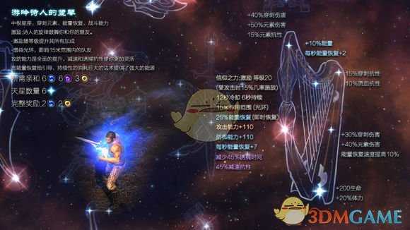 《恐怖黎明》星座游吟诗人的竖琴属性详解