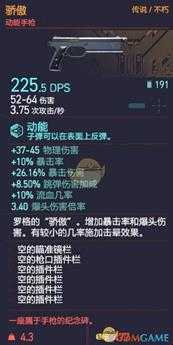 《赛博朋克2077》骄傲枪械图鉴