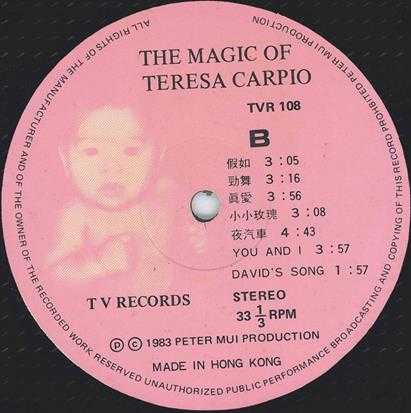 杜丽莎.1983-THEMAGICOFTERESACARPIO（LP版）【TVR】【WAV+CUE】