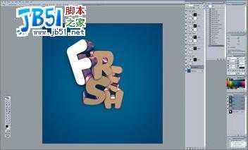 Photoshop制作动感3D字体效果