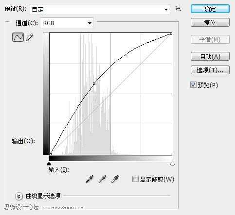 ps利用曲线调出偏暗风景图片鲜艳的绿紫色