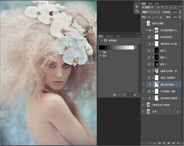 Photoshop(PS)把灰蒙模特头像照片调成梦幻色彩效果实例教程