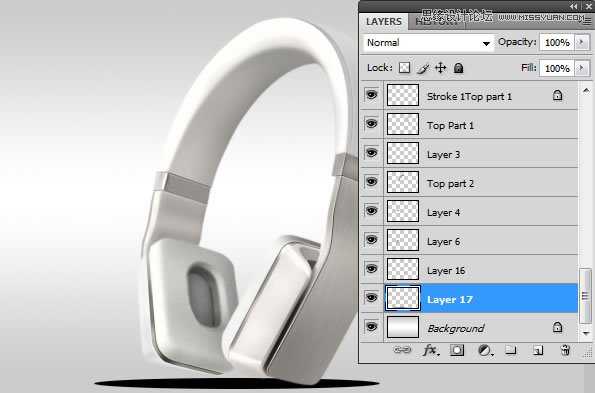 PS制作逼真的立体耳机图标教程