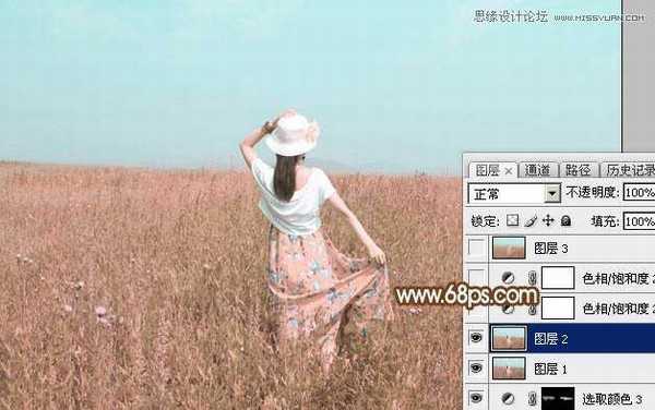 使用Photoshop给外景人像调出韩系粉色效果教程