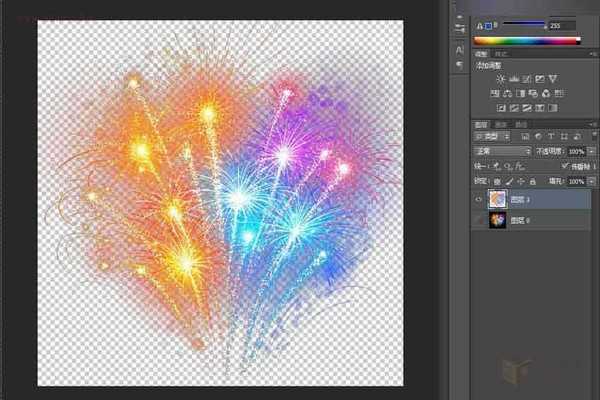 Photoshop利用通道快速抠出绚丽的烟花