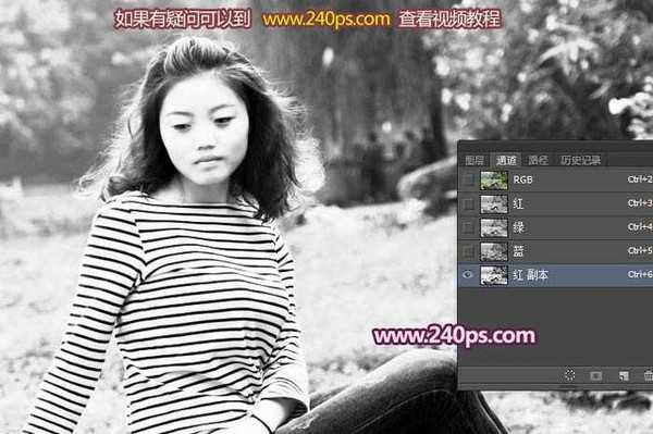 Photoshop利用通道抠出精细的发丝及更换背景色