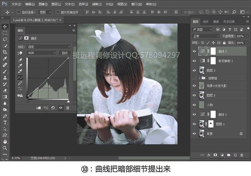 Photoshop调出美小清新的外景人像效果