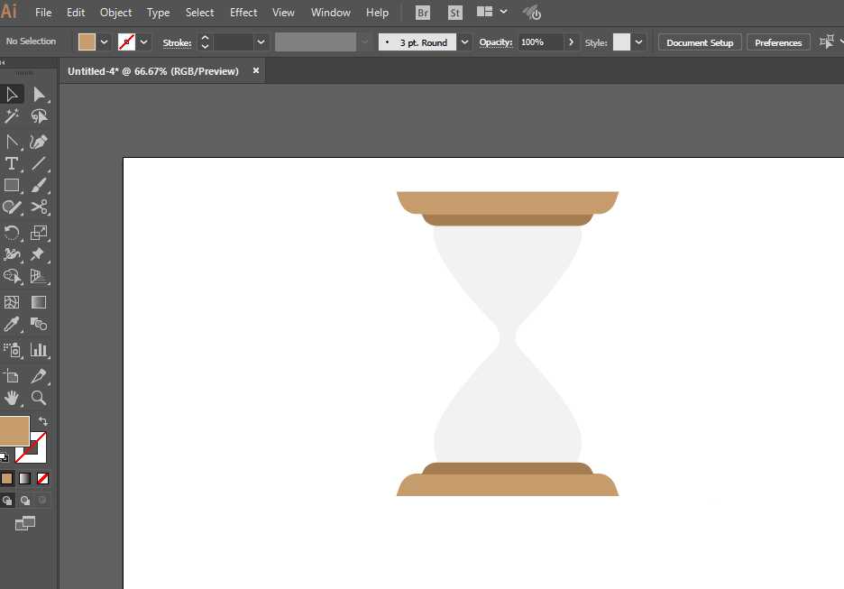 ai怎么设计一片简洁的沙漏图形? ai沙漏的画法