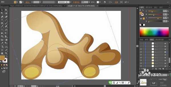 ai怎么手绘生姜? ai生姜素材矢量图的画法