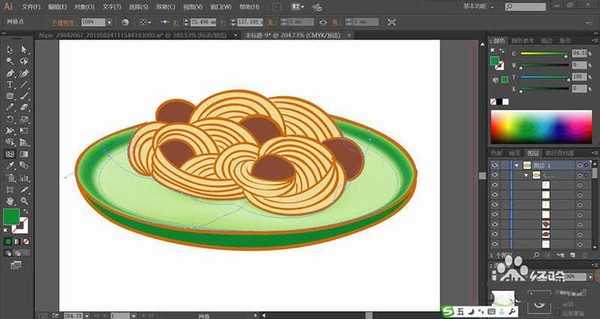 ai怎么绘制意大利面? ai面食素材的设计教程