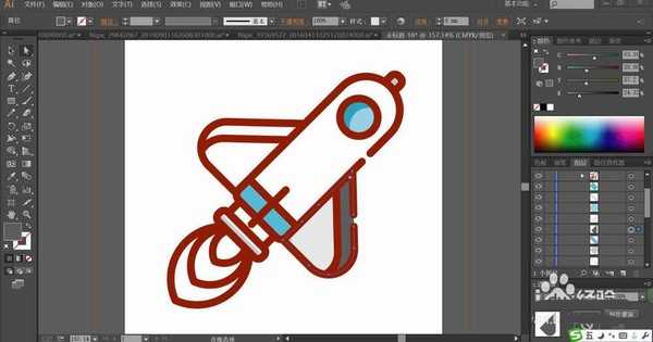 ai怎么绘制火箭矢量图? ai火箭的画法