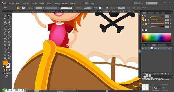 ai怎么设计小小海盗船插画? ai小航海家矢量图的画法