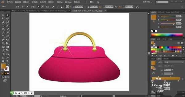 ai怎么画粉色的云朵包? ai设计手提云朵包的教程