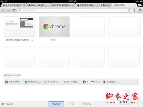 Chrome谷歌浏览器苹果iPad版界面细节体验(图文)